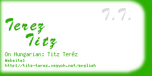 terez titz business card